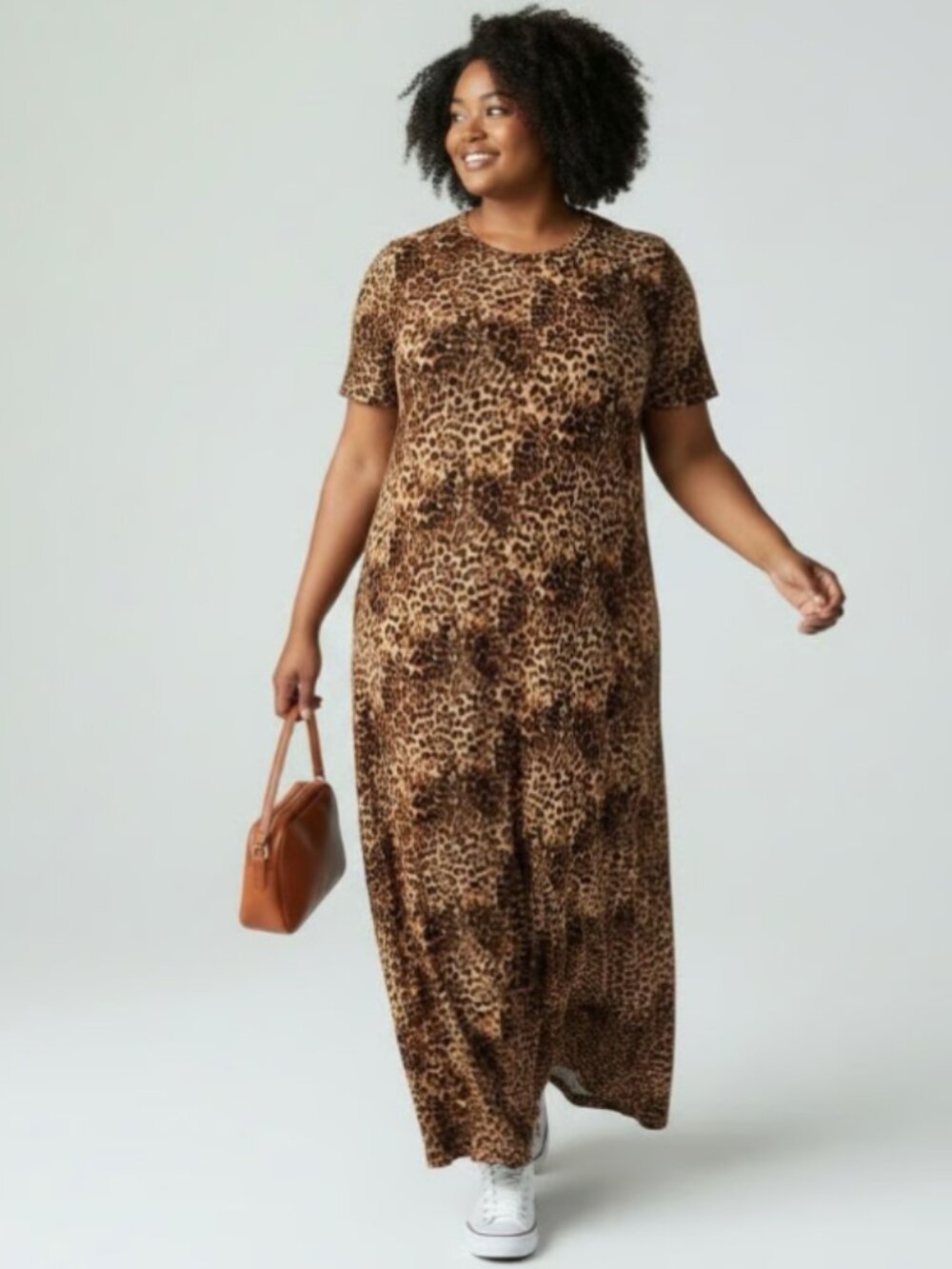 LuLaRoe Maria S leopard animal print maxi dress